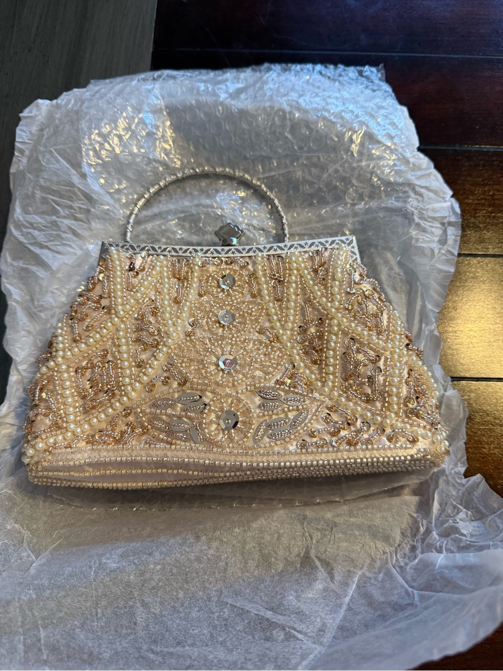 Amylove 1920s Women Vintage Beaded Clutch Evening Bag - Picture 6 of 7